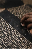 Conceptual close-up of traditional textile craft